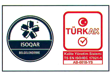 ISO 9001:2015 certificate ISOQAR1392, issued by ISOQAR, accredited by TÜRKAK